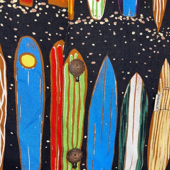Kahala John Severson Mens Shirt Size XL Multicolor Surfboards Hawaiian - Picture 4 of 11